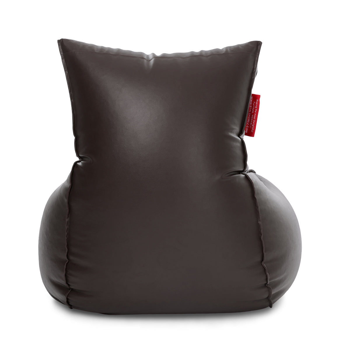 Style Homez MAMBO, Premium Leatherette Fabric XXL Bean Bag Chocolate Brown Color Filled with Beans Fillers