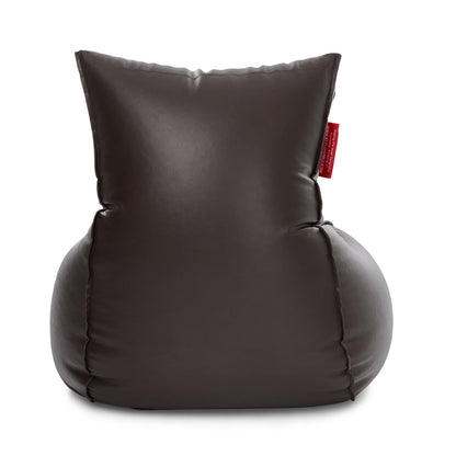 Style Homez MAMBO, Premium Leatherette Fabric XXL Bean Bag Chocolate Brown Color Filled with Beans Fillers
