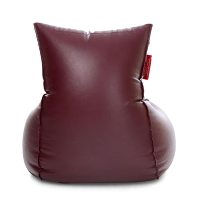 Style Homez MAMBO, Premium Leatherette Fabric XXL Bean Bag Maroon Color Filled with Beans Fillers