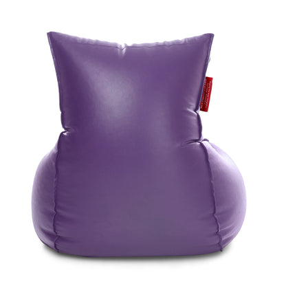 Style Homez MAMBO, Premium Leatherette Fabric XXL Bean Bag Purple Color Filled with Beans Fillers