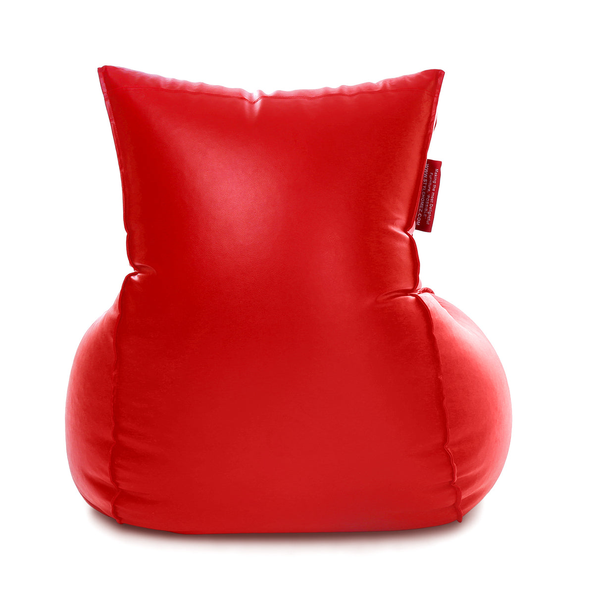 Style Homez MAMBO, Premium Leatherette Fabric XXL Bean Bag Red Color Filled with Beans Fillers