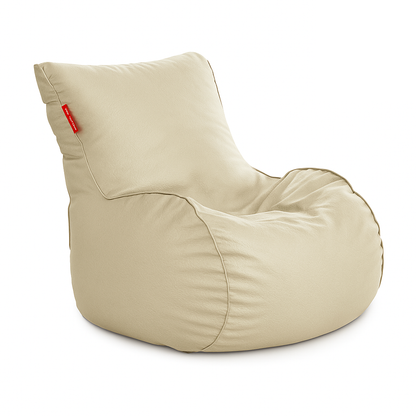 Style Homez MAMBO, Premium Leatherette Fabric XXXL Bean Bag BEIGE Color Filled with Beans Fillers