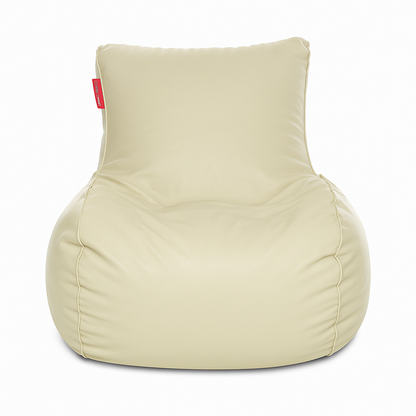 Style Homez MAMBO, Premium Leatherette Fabric XXXL Bean Bag BEIGE Color Filled with Beans Fillers