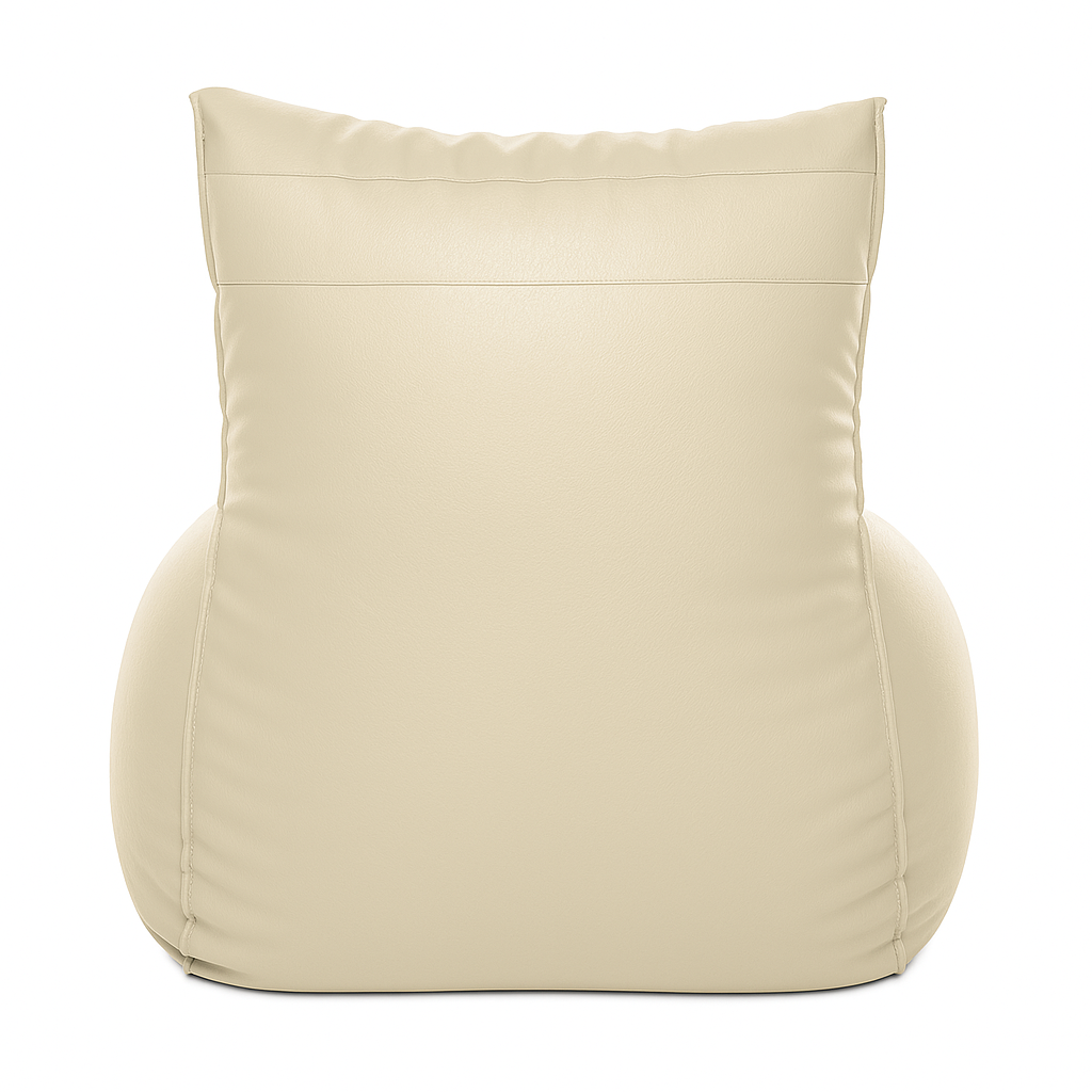 Style Homez MAMBO, Premium Leatherette Fabric XXXL Bean Bag BEIGE Color Filled with Beans Fillers