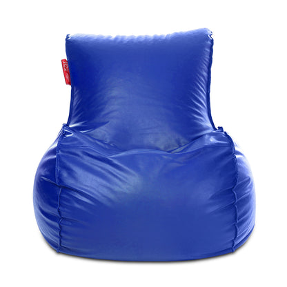 Style Homez MAMBO, Premium Leatherette Fabric XXXL Bean Bag Blue Color Filled with Beans Fillers