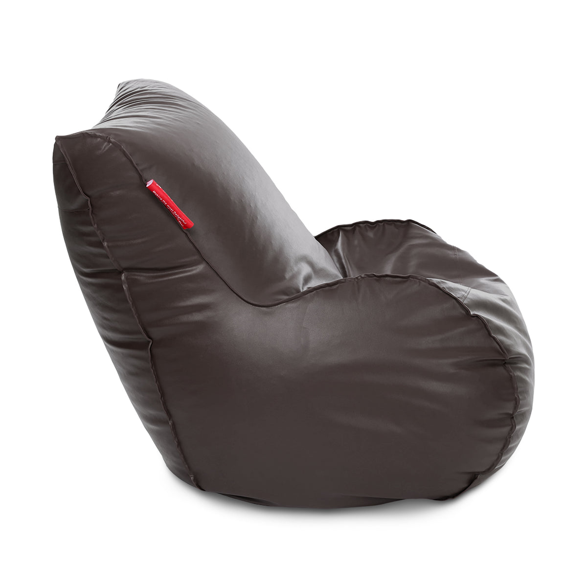 Style Homez MAMBO, Premium Leatherette Fabric XXXL Bean Bag Chocolate Brown Color Filled with Beans Fillers