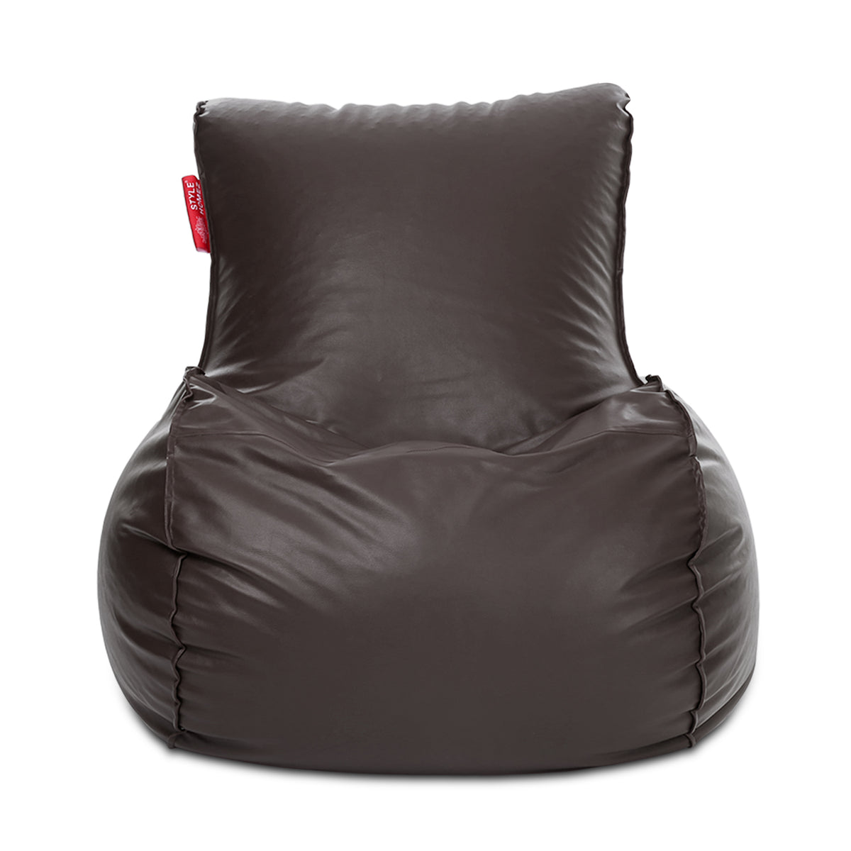 Style Homez MAMBO, Premium Leatherette Fabric XXXL Bean Bag Chocolate Brown Color Filled with Beans Fillers