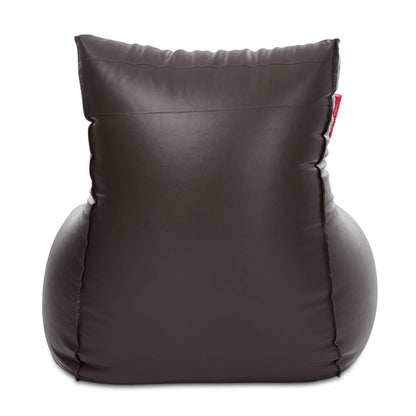 Style Homez MAMBO, Premium Leatherette Fabric XXXL Bean Bag Chocolate Brown Color Filled with Beans Fillers