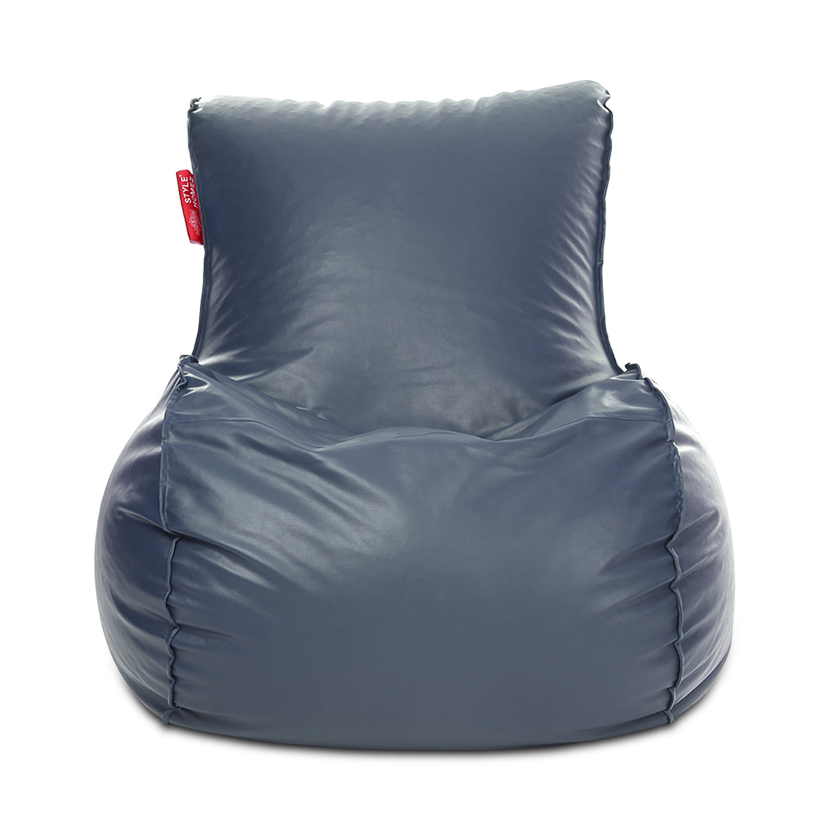 Style Homez MAMBO, Premium Leatherette Fabric XXXL Bean Bag Grey Color Filled with Beans Fillers