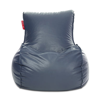 Style Homez MAMBO, Premium Leatherette Fabric XXXL Bean Bag Grey Color Filled with Beans Fillers