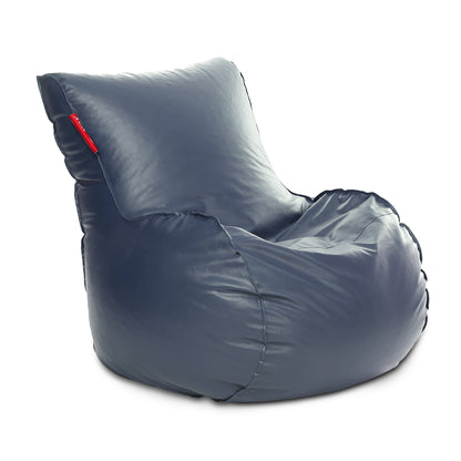 Style Homez MAMBO, Premium Leatherette Fabric XXXL Bean Bag Grey Color Filled with Beans Fillers
