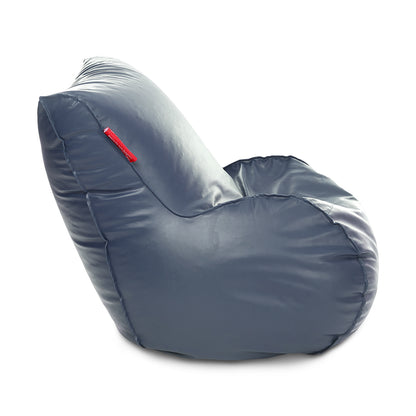 Style Homez MAMBO, Premium Leatherette Fabric XXXL Bean Bag Grey Color Filled with Beans Fillers