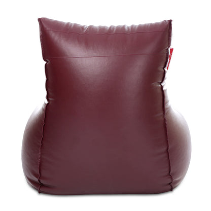 Style Homez MAMBO, Premium Leatherette Fabric XXXL Bean Bag Maroon Color Filled with Beans Fillers