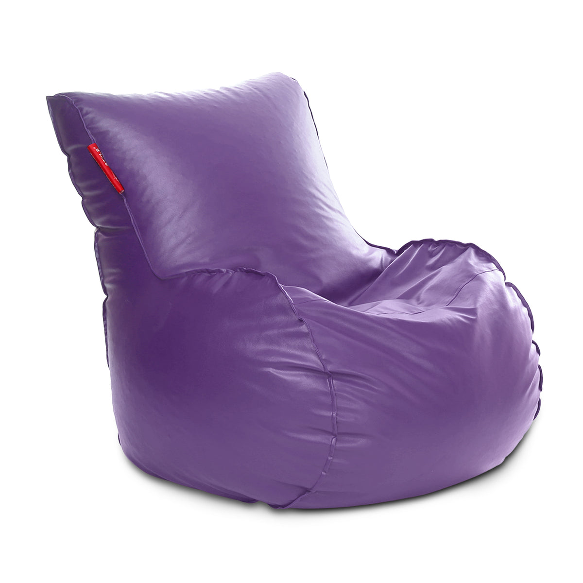 Style Homez MAMBO, Premium Leatherette Fabric XXXL Bean Bag Purple Color Filled with Beans Fillers
