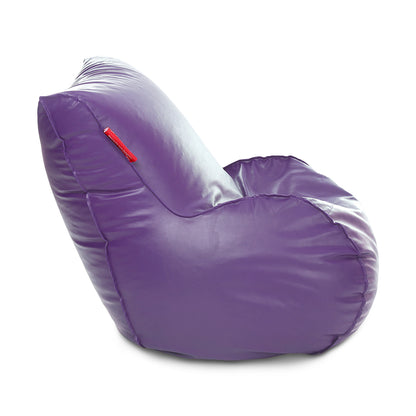 Style Homez MAMBO, Premium Leatherette Fabric XXXL Bean Bag Purple Color Filled with Beans Fillers