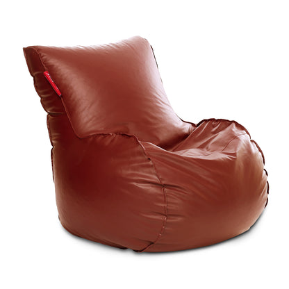 Style Homez MAMBO, Premium Leatherette Fabric XXXL Bean Bag Tan Color Filled with Beans Fillers