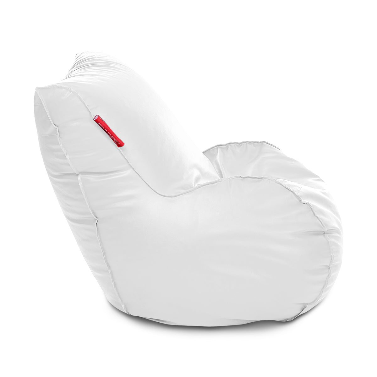 Style Homez MAMBO, Premium Leatherette Fabric XXXL Bean Bag White Color Filled with Beans Fillers