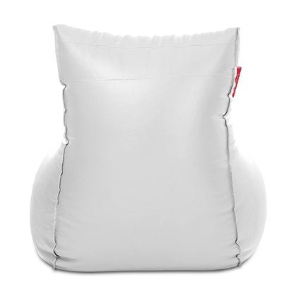 Style Homez MAMBO, Premium Leatherette Fabric XXXL Bean Bag White Color Filled with Beans Fillers