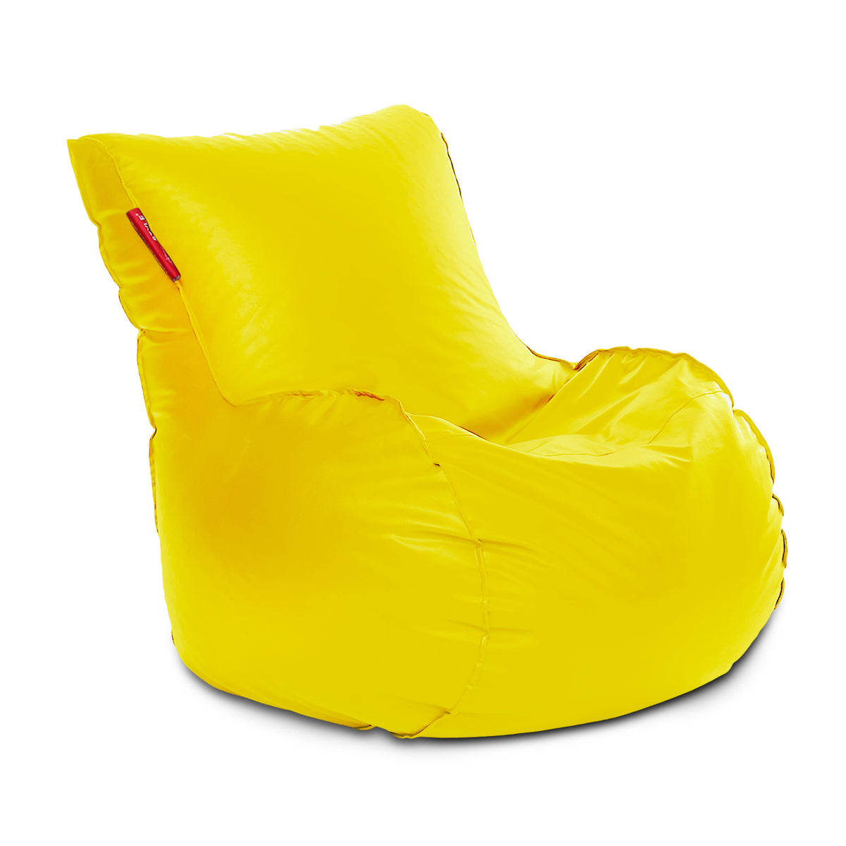 Style Homez MAMBO, Premium Leatherette Fabric XXXL Bean Bag Yellow Color Filled with Beans Fillers