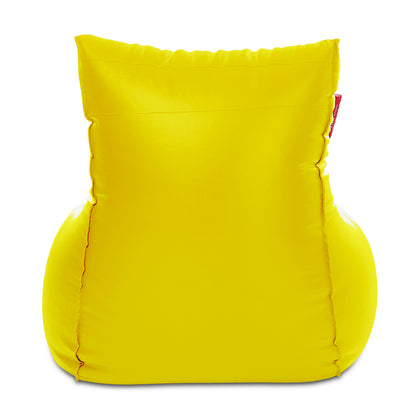 Style Homez MAMBO, Premium Leatherette Fabric XXXL Bean Bag Yellow Color Filled with Beans Fillers