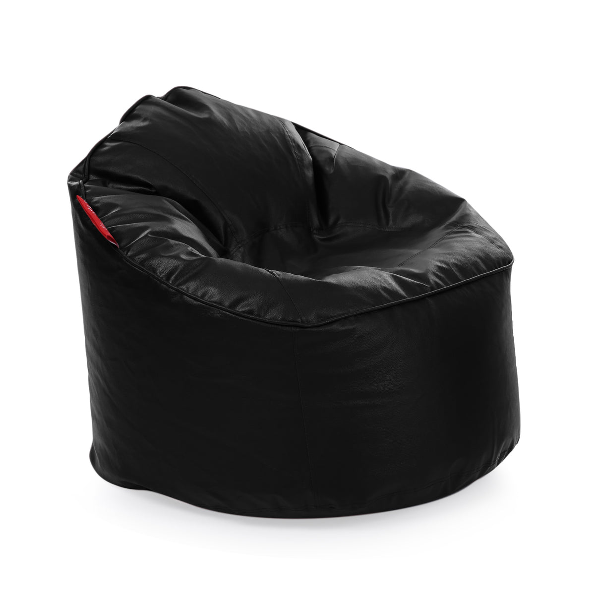 Style Homez Modern Mooda Rocker Lounger Bean Bag XXL Size Black Color Premium Leatherette Filled with Beans Fillers