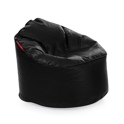 Style Homez Modern Mooda Rocker Lounger Bean Bag XXL Size Black Color Premium Leatherette Filled with Beans Fillers