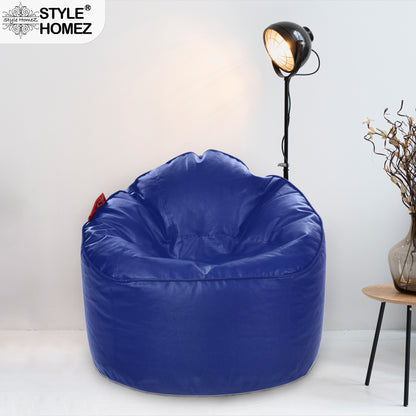 Style Homez Modern Mooda Rocker Lounger Bean Bag XXL Size Royal Blue Color Premium Leatherette Filled with Beans Fillers