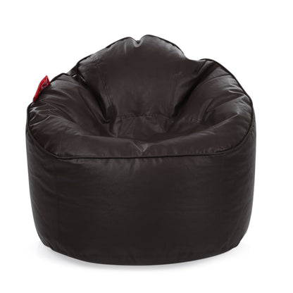 Style Homez Modern Mooda Rocker Lounger Bean Bag XXL Size Chocolate Brown Color Premium Leatherette Filled with Beans Fillers
