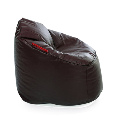 Style Homez Modern Mooda Rocker Lounger Bean Bag XXL Size Chocolate Brown Color Premium Leatherette Filled with Beans Fillers
