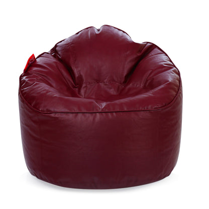 Style Homez Modern Mooda Rocker Lounger Bean Bag XXL Size Maroon Color Premium Leatherette Filled with Beans Fillers
