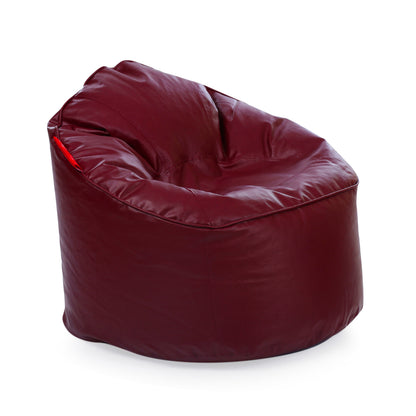 Style Homez Modern Mooda Rocker Lounger Bean Bag XXL Size Maroon Color Premium Leatherette Filled with Beans Fillers
