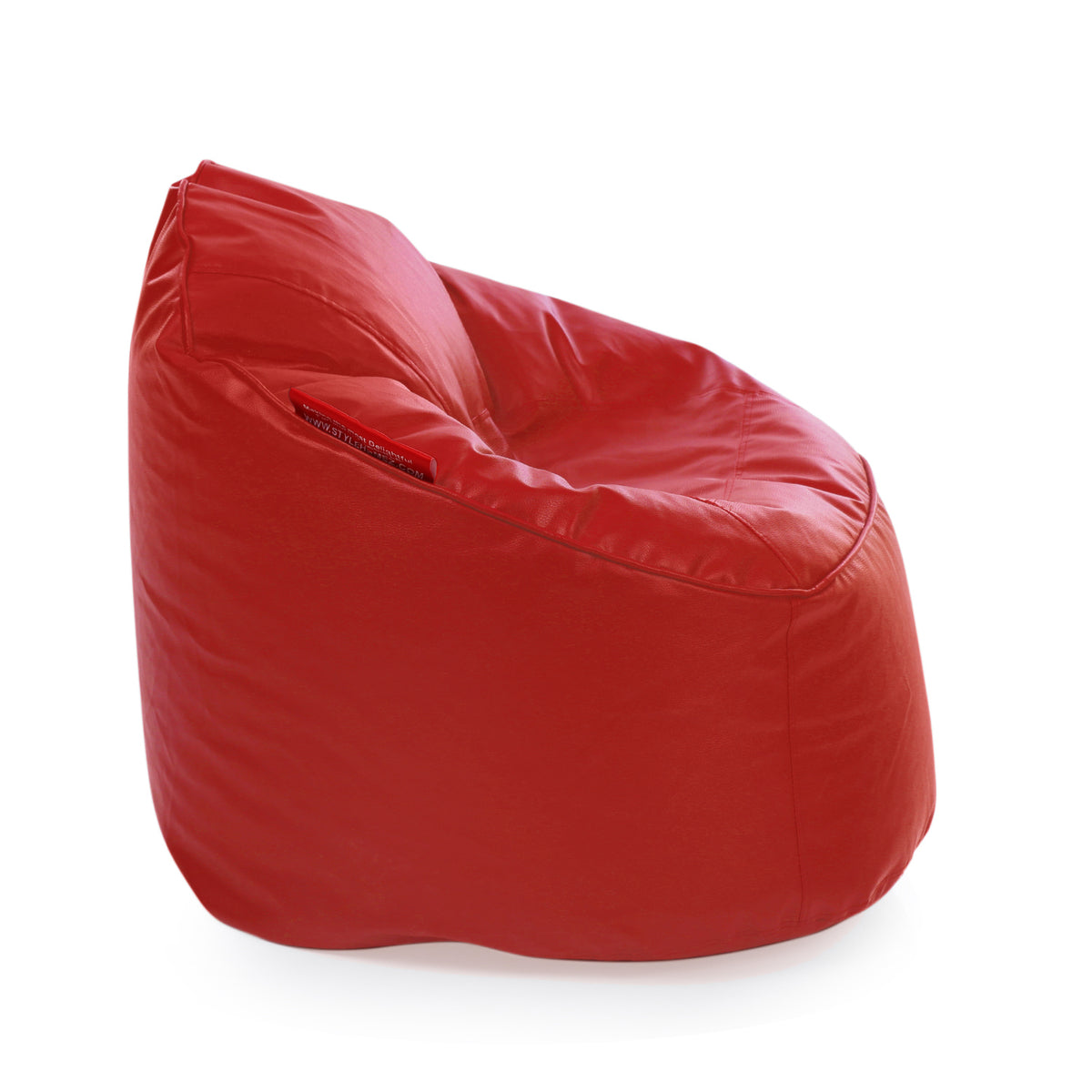 Style Homez Modern Mooda Rocker Lounger Bean Bag XXL Size Red Color Premium Leatherette Filled with Beans Fillers