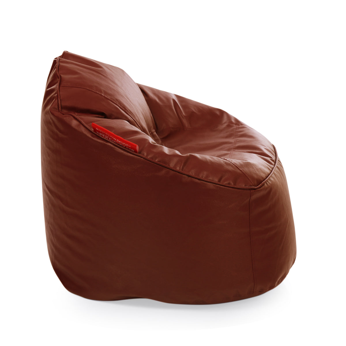 Style Homez Modern Mooda Rocker Lounger Bean Bag XXL Size Tan Color Premium Leatherette Filled with Beans Fillers