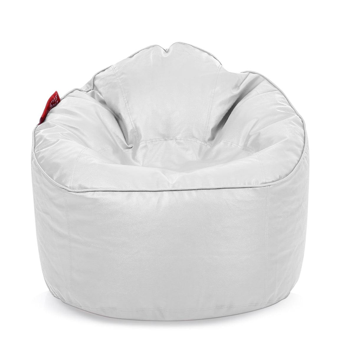 Style Homez Modern Mooda Rocker Lounger Bean Bag XXL Size Elegant White Color Premium Leatherette Filled with Beans Fillers