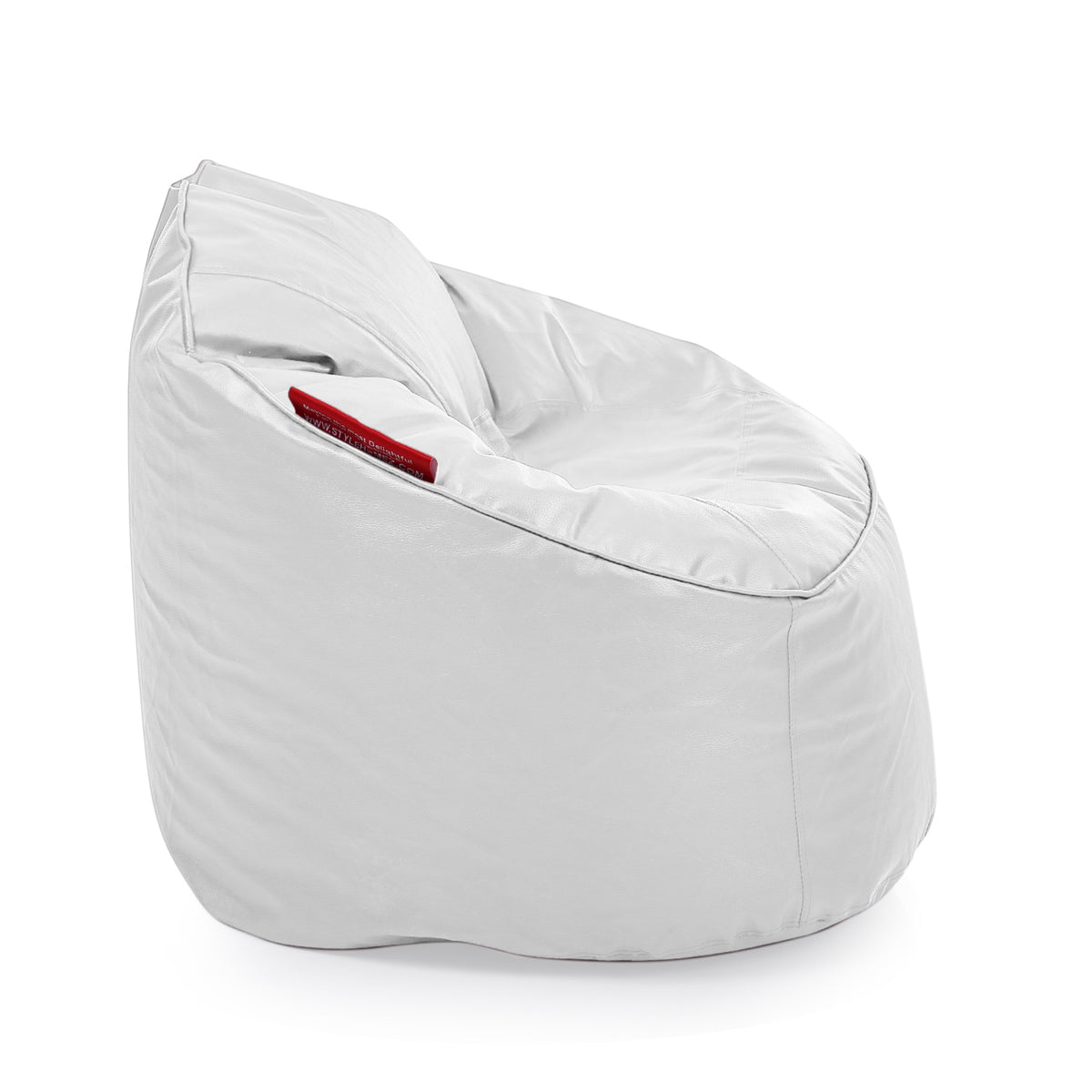 Style Homez Modern Mooda Rocker Lounger Bean Bag XXL Size Elegant White Color Premium Leatherette Filled with Beans Fillers