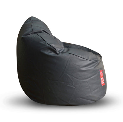 Style Homez Modern Mooda Rocker Lounger Bean Bag XXXL Size Grey Color Premium Leatherette Filled with Beans Fillers