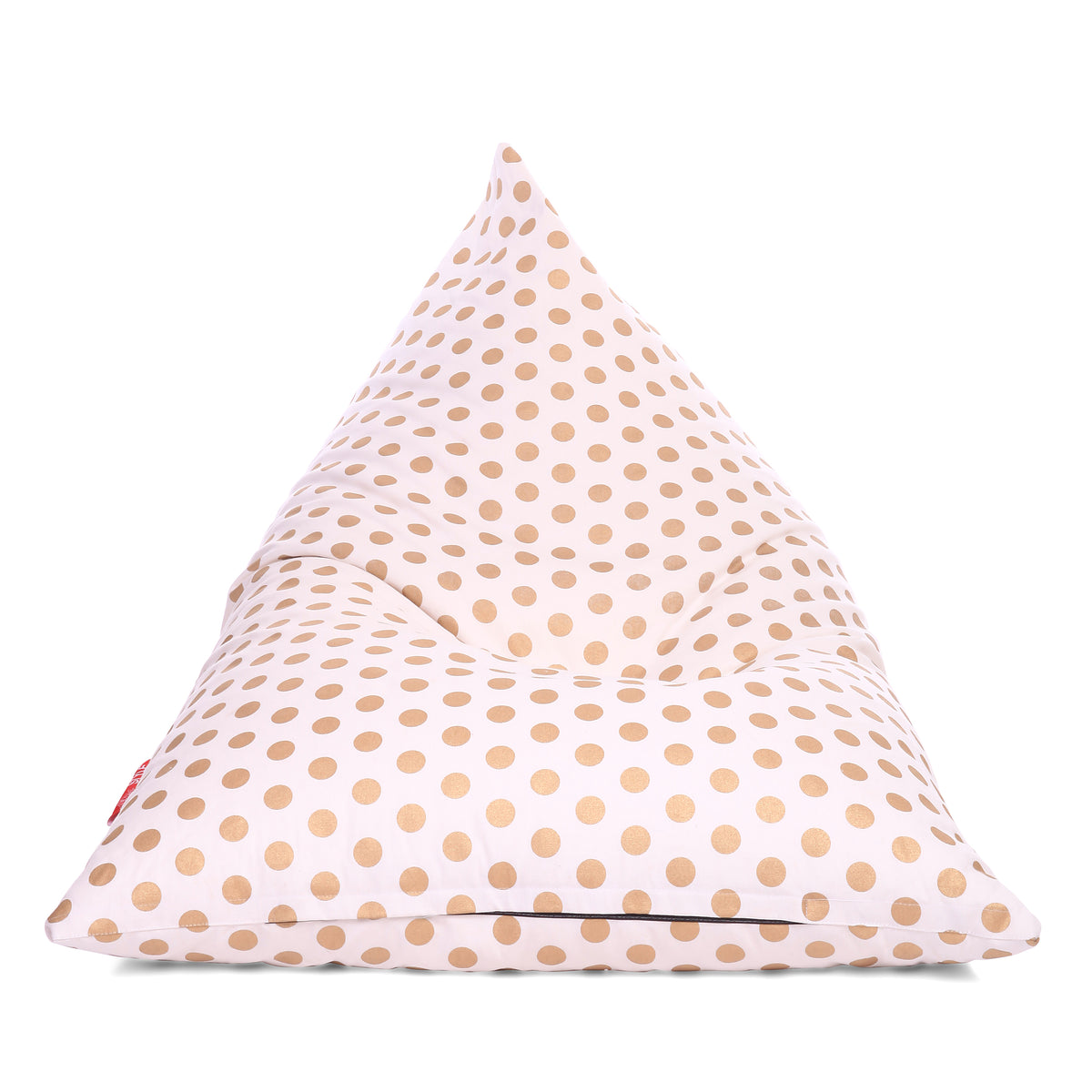 Style Homez PYRAMID LOUNGE, Cotton Canvas Polka Dots Printed Bean Bag XXL Size Cover Only
