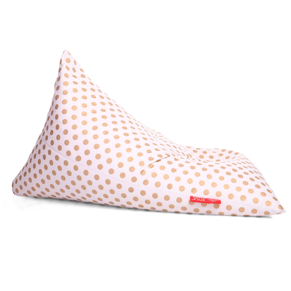 Style Homez PYRAMID LOUNGE, Cotton Canvas Polka Dots Printed Bean Bag XXL Size Cover Only