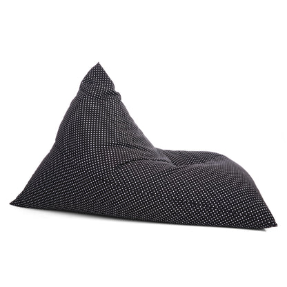 Style Homez PYRAMID LOUNGE, Cotton Canvas Polka Dots Printed Bean Bag XXL Size Cover Only