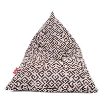 Style Homez PYRAMID LOUNGE, Cotton Canvas Geometric Printed Bean Bag XXL Size Cover Only