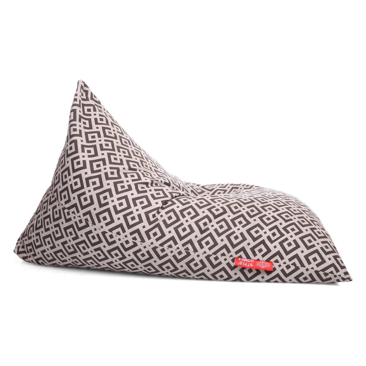 Style Homez PYRAMID LOUNGE, Cotton Canvas Geometric Printed Bean Bag XXL Size Cover Only