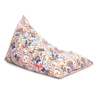Style Homez PYRAMID LOUNGE, Cotton Canvas Floral Printed Bean Bag XXL Size Cover Only