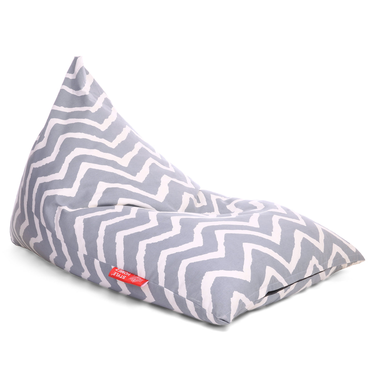 Style Homez PYRAMID LOUNGE, Cotton Canvas Stripes Printed Bean Bag XXL Size Cover Only