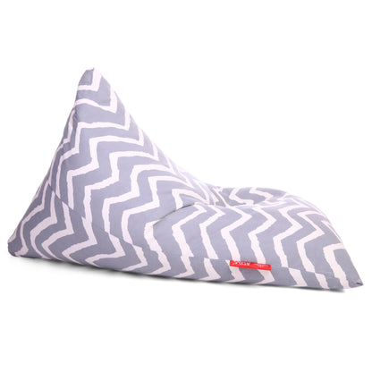 Style Homez PYRAMID LOUNGE, Cotton Canvas Stripes Printed Bean Bag XXL Size Cover Only