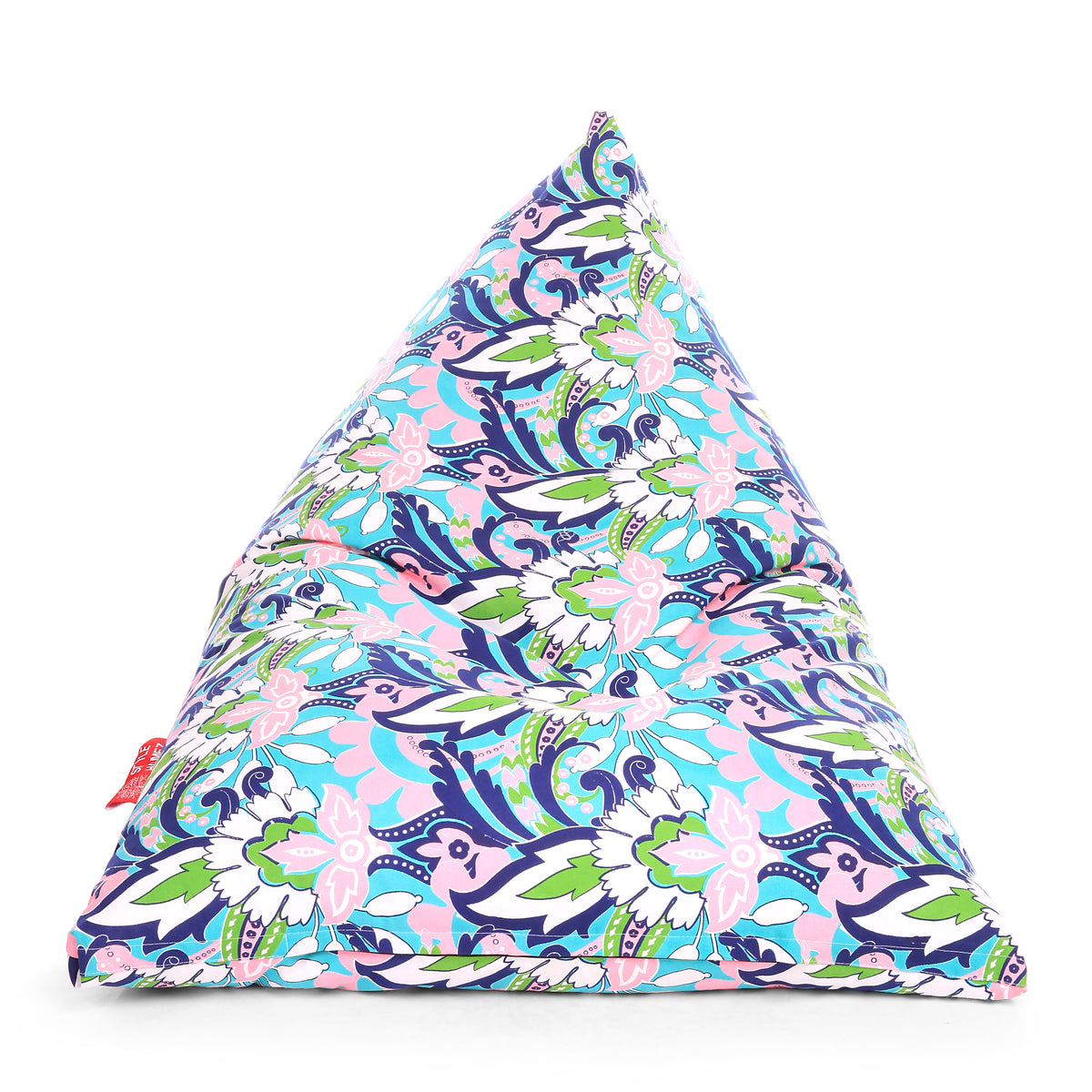 Style Homez PYRAMID LOUNGE, Cotton Canvas Floral Printed Bean Bag XXL Size Cover Only