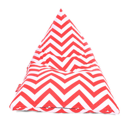 Style Homez PYRAMID LOUNGE, Cotton Canvas Stripes Printed Bean Bag XXL Size Cover Only