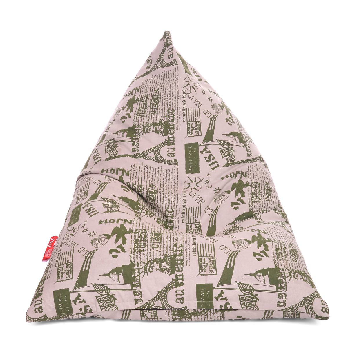 Style Homez PYRAMID LOUNGE, Cotton Canvas Abstract Printed Bean Bag XXL Size Cover Only