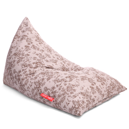 Style Homez PYRAMID LOUNGE, Cotton Canvas Abstract Printed Bean Bag XXL Size Cover Only
