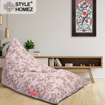 Style Homez PYRAMID LOUNGE, Cotton Canvas Abstract Printed Bean Bag XXL Size Cover Only