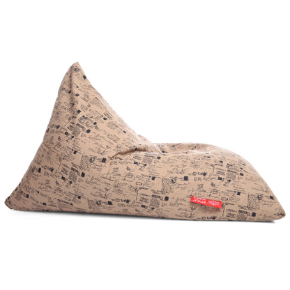 Style Homez PYRAMID LOUNGE, Cotton Canvas Abstract Printed Bean Bag XXL Size Cover Only